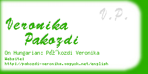 veronika pakozdi business card